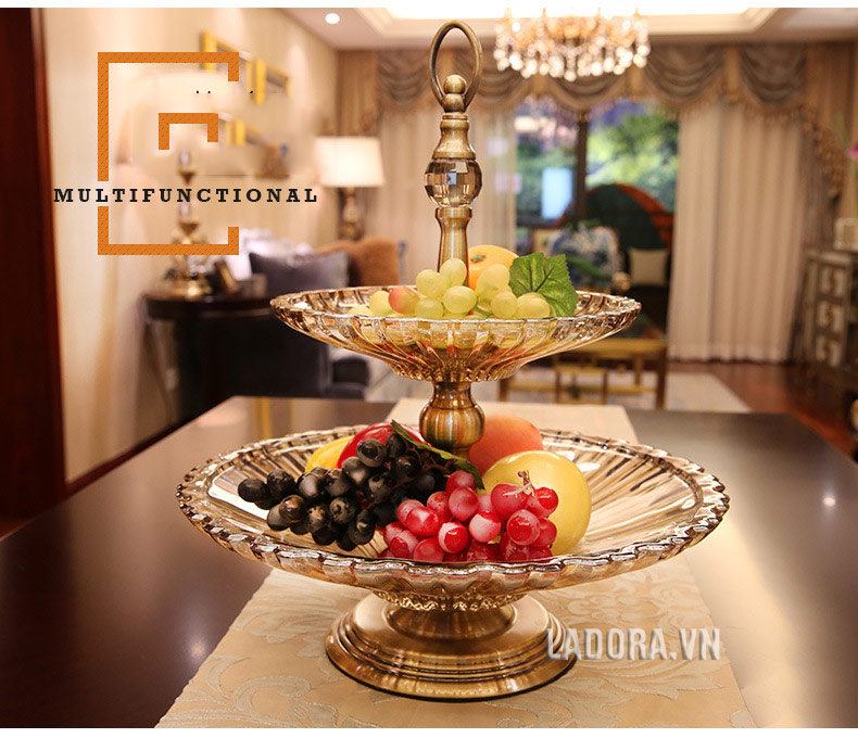 đĩa hoa quả trang trí bàn tại Ladora.vn