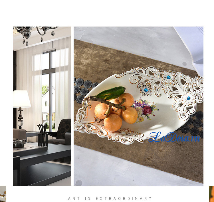 Đĩa trái cây trang trí bàn ăn, bàn phòng khách đẹp và sang trọng taị LaDora.vn