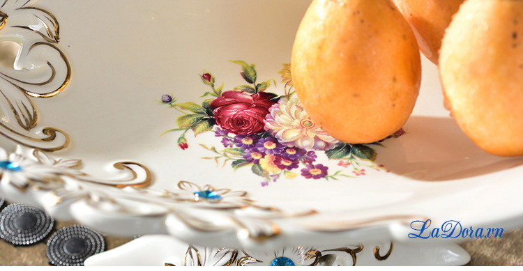 Đĩa trái cây trang trí bàn ăn, bàn phòng khách đẹp và sang trọng taị LaDora.vn