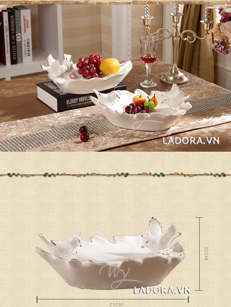 đĩa đựng hoa quả đẹp tại ladora.com.vn