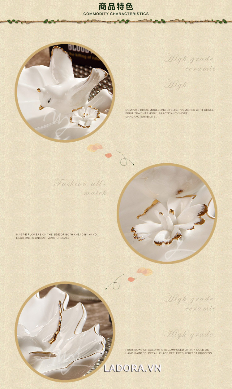 đĩa đựng hoa quả đẹp tại ladora.com.vn