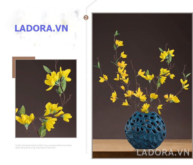 trang trí tủ phòng khách với ladora.com.vn